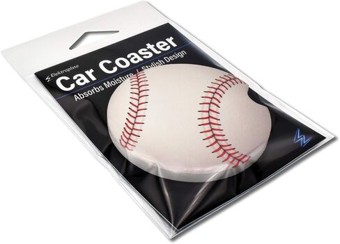 Elektroplate Soccer Ball Automotive Ceramic Coasters (2.6" Diameter) | Universal Fit for All Cars, Trucks, SUVs, and More | Absorbent Non-Slip Durable | Set of 2 in Saudi Arabia