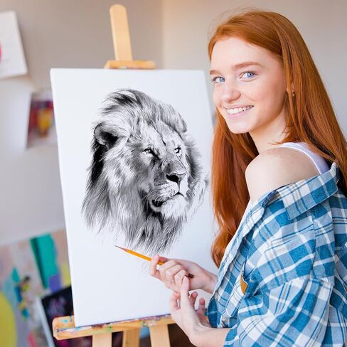 ESRICH قماش ممتد للرسم 5 × 7، 28 حزمة من اللوحات القماشية الصغيرة للرسم مقاس 5/8 بوصة لوحة قماشية فارغة خالية من الأحماض للأطفال والفنانين للزينة وحفلات الرسم. in Kuwait