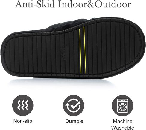 GOEWY Cross Band Slippers for Women with Cozy Memory Foam Machine Washable | Open Toe Summer Cute Slipper,Soft Black House Shoes Slides,Indoor Outdoor Non-Slip Slip On,Gifts for Women Ladies Her Mom in Saudi Arabia