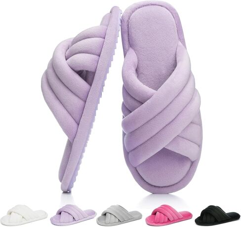 Flip Flops House Slippers for Women Indoor House Shoes with Soft Terry Cloth Ladies Thong Slippers with Non-Slip Sole and Memory Foam in Saudi Arabia