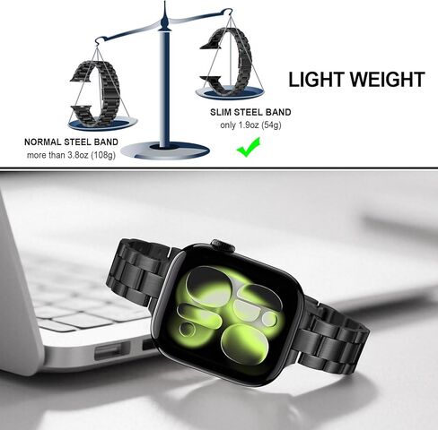 سوار TRUMiRR لساعة Apple Series 10 42 مم 46 مم 9 8 7 41 مم 45 مم ستارلايت للنساء، حزام ساعة نحيف من الفولاذ المقاوم للصدأ بديل حزام أنثوي لـ iWatch Ultra SE Series 6 5 4 40 مم 44 مم in Kuwait