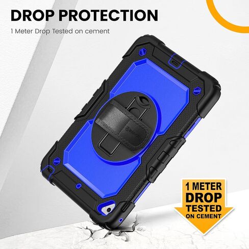 Case for iPad Mini 5th Generation, for iPad Mini 5/ Mini 4 Case, Timecity Heavy Duty Case with Screen Protector, Kickstand Hand/Shoulder Strap Pencil Holder for iPad Mini 5th/4th Gen 7.9''- Orange in Kuwait