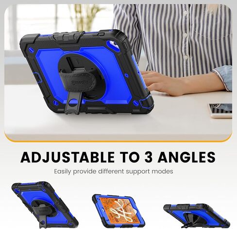 Case for iPad Mini 5th Generation, for iPad Mini 5/ Mini 4 Case, Timecity Heavy Duty Case with Screen Protector, Kickstand Hand/Shoulder Strap Pencil Holder for iPad Mini 5th/4th Gen 7.9''- Orange in Kuwait