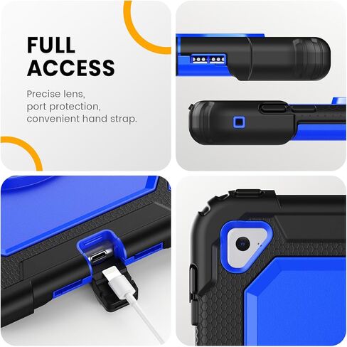 Case for iPad Mini 5th Generation, for iPad Mini 5/ Mini 4 Case, Timecity Heavy Duty Case with Screen Protector, Kickstand Hand/Shoulder Strap Pencil Holder for iPad Mini 5th/4th Gen 7.9''- Orange in Kuwait