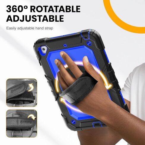 Case for iPad Mini 5th Generation, for iPad Mini 5/ Mini 4 Case, Timecity Heavy Duty Case with Screen Protector, Kickstand Hand/Shoulder Strap Pencil Holder for iPad Mini 5th/4th Gen 7.9''- Orange in Kuwait