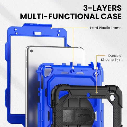 Case for iPad Mini 5th Generation, for iPad Mini 5/ Mini 4 Case, Timecity Heavy Duty Case with Screen Protector, Kickstand Hand/Shoulder Strap Pencil Holder for iPad Mini 5th/4th Gen 7.9''- Orange in Kuwait