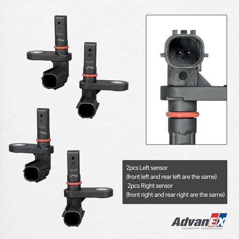 89543-0C020 89542-0C020 ABS Wheel Speed Sensor Front Rear Left Right Compatible with Toyota 2008-2017 Sequoia, 2007-2017 Tundra Replace ALS1791 ALS1790, 4pcs in Saudi Arabia