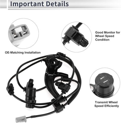 مستشعر سرعة العجلات الخلفية اليسرى ABS لسيارة Toyota Land Cruiser 1998-2007 مستشعر ABS مستشعر نظام الكبح المضاد للقفل رقم 8954660030 1 قطعة in Saudi Arabia
