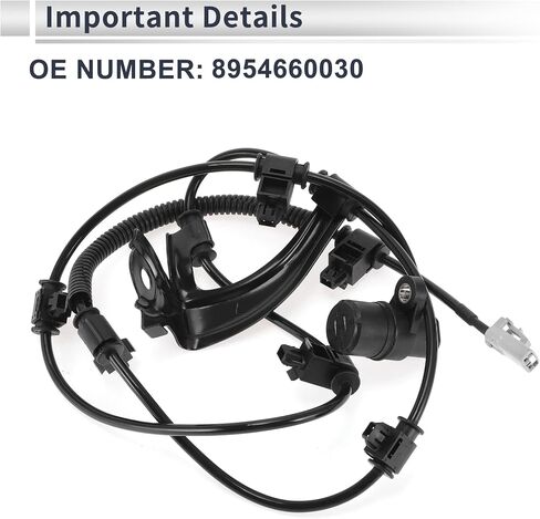 مستشعر سرعة العجلات الخلفية اليسرى ABS لسيارة Toyota Land Cruiser 1998-2007 مستشعر ABS مستشعر نظام الكبح المضاد للقفل رقم 8954660030 1 قطعة in Saudi Arabia