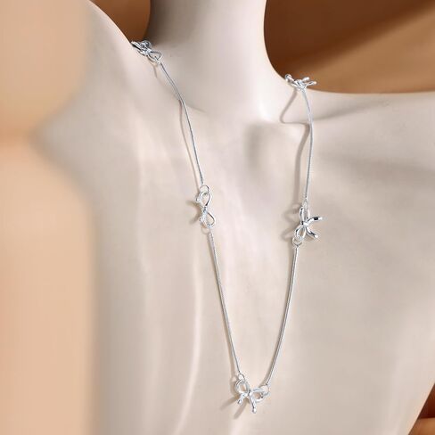 MBW Bow Necklaces for Women Trendy, Dainty Layered 14K Gold Plated Cute Bow Pearl Heart Pendant Choker Necklace Stack Love Choker Waterproof Fashion Jewelry Set Gift for Women Mom in Saudi Arabia