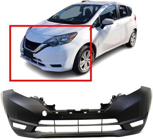 FitParts متوافق مع غطاء المصد الأمامي 2017 2018 2019 Nissan Versa Note Hatchback S SR SV SL 17-19. جاهز للطلاء. 620229ME0J in Saudi Arabia