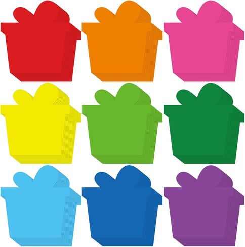 Geyee 108 Pcs Mitten Paper Cutouts Classroom Bulletin Board Decorations Winter Mitten Cutouts Accents Assorted Color Mitten Cutouts Paper Die Cuts DIY Crafts for Kids Classroom Party Supplies in Saudi Arabia