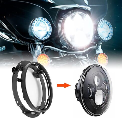 Anxingo 7inch Round Headlight Ring Mounting Bracket Replacement for Wrangler for Harley Davidson Headlight Mount in Saudi Arabia