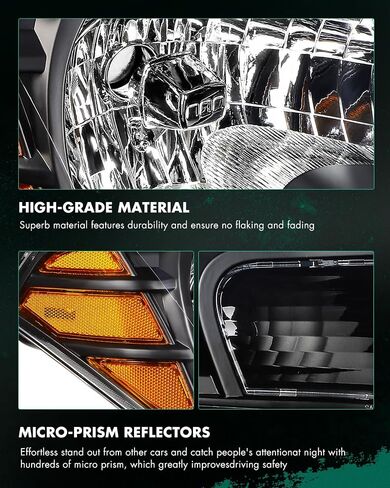 SCITOO Headlight Assembly Fit 2009-2019 For Nissan Frontier Pair Headlamps Black Housing 26060-ZL40A(Bulbs Not Included) in Saudi Arabia
