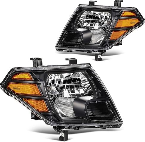 SCITOO Headlight Assembly Fit 2009-2019 For Nissan Frontier Pair Headlamps Black Housing 26060-ZL40A(Bulbs Not Included) in Saudi Arabia