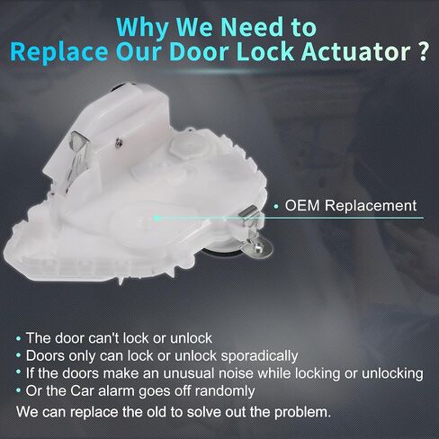X AUTOHAUX استبدال محرك المحرك الأمامي الأيمن للراكب لقفل الباب الكهربائي لـ Acura TL 09-14 لـ Acura TSX 09-14 لـ Acura MDX 07-13 مجموعة مشغل مزلاج الباب رقم 72110STX305 أبيض in Saudi Arabia