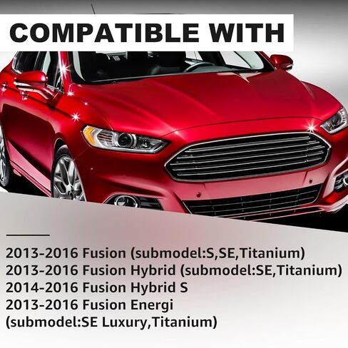 مجموعة المصابيح الأمامية متوافقة مع 2013-2016 FORD FUSION الجيل الثاني قبل تجميل الوجه، استبدال المصابيح الأمامية لجهاز العرض OEM، زوج واحد 2013 2014 2015 2016 للسائق والراكب باللون الأسود in Kuwait