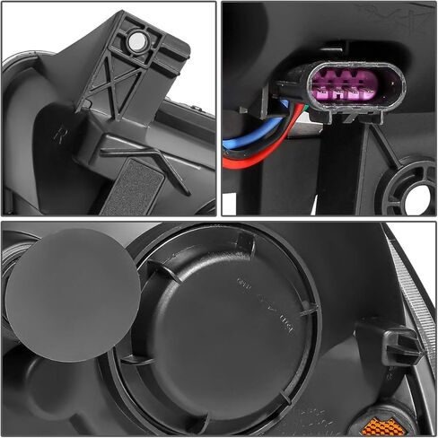 مجموعة المصابيح الأمامية لجهاز العرض LED DRL ثلاثية الأبعاد من Auto Dynasty متوافقة مع دودج تشارجر 2011 2012 2013 2014، جانب السائق والراكب، غطاء أسود in Kuwait