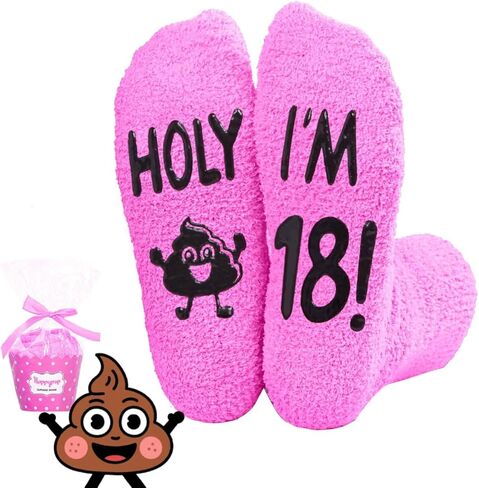 HAPPYPOP 18th Birthday Gift Ideas for Girls - Socks Birthday Gifts for 18 Year Old Girl, 18th Birthday Gifts for Teenage Girls in Saudi Arabia