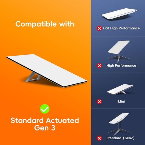 كابل Starlink Gen 3 القياسي، كابل V3 قياسي بديل للأقمار الصناعية 16.4FT/5M لـ Starlink Rectangular Satellite Gen 3 ملحق كابل Starlink ملحقات Starlink مقاوم للماء - رمادي in Kuwait