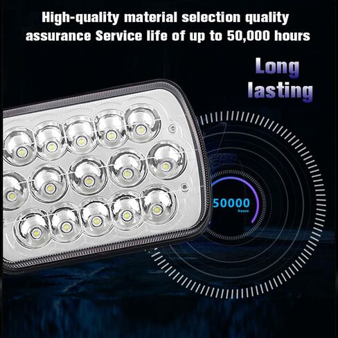 2PCS 7x6 5x7 H6054 Headlights High Low Beam Sealed Headlamps DOT 120W 8400LM Compatible with Cherokee XJ Wrangler YJ Comanche MJ GMC Savana Safari Ford Replacement White in Saudi Arabia