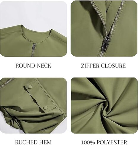 Womens Casual Zip Up Cargo Vest Top Oversized Lightweight Ruched Hem Sleeveless Blazer Jackets Vest Tops in Kuwait