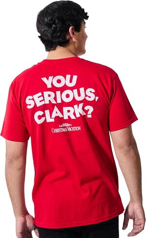 National Lampoon's Christmas Vacation Merry Clarkmas Men's Red Crew Neck Short Sleeve T-Shirt in Saudi Arabia