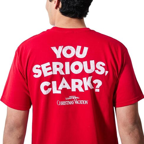National Lampoon's Christmas Vacation Merry Clarkmas Men's Red Crew Neck Short Sleeve T-Shirt in Saudi Arabia