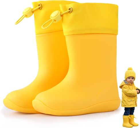 Toddler Rain Boots for Boys Girls Kids Lightweight Waterproof Unisex-Child Boots for Outdoor in Saudi Arabia