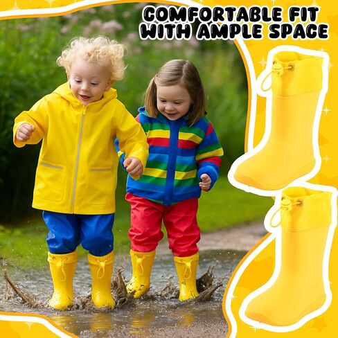Toddler Rain Boots for Boys Girls Kids Lightweight Waterproof Unisex-Child Boots for Outdoor in Saudi Arabia