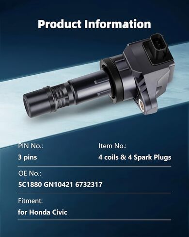 ECCPP UF507 4 ignition coils with 4 iridium Spark Plugs for Toyota for Lexus for Scion TC L4 2.5L 2.7L C1596 UF-507 UF-587 in Saudi Arabia