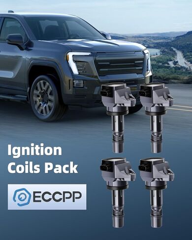 ECCPP UF507 4 ignition coils with 4 iridium Spark Plugs for Toyota for Lexus for Scion TC L4 2.5L 2.7L C1596 UF-507 UF-587 in Saudi Arabia