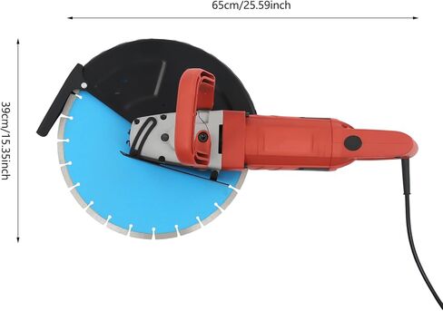 Gas Powered Concrete Saw 12inch 6.8HP 106.8CC 2 Stroke Concrete Cut Off Saw Gas Masonry Demolition Cutter Gasoline Cutting Saws 4inch Cutting Depth for Brick, Wood, Stone, Granite in Kuwait