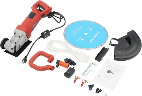 Gas Powered Concrete Saw 12inch 6.8HP 106.8CC 2 Stroke Concrete Cut Off Saw Gas Masonry Demolition Cutter Gasoline Cutting Saws 4inch Cutting Depth for Brick, Wood, Stone, Granite in Kuwait