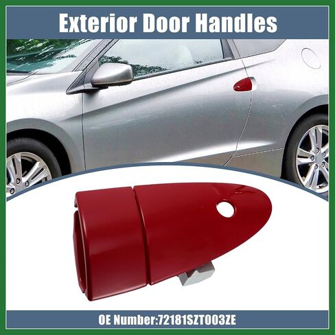 Motoforti Front Left Car Exterior Door Handle Red Fit for Honda CRZ CR-Z 2011-2015 No.72181SZT003ZE - Pack of 1 Long-Lasting in Saudi Arabia