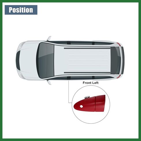 Motoforti Front Left Car Exterior Door Handle Red Fit for Honda CRZ CR-Z 2011-2015 No.72181SZT003ZE - Pack of 1 Long-Lasting in Saudi Arabia