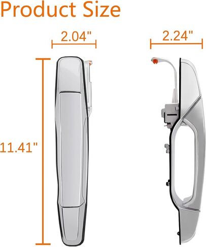22738726 مقبض باب خارجي من الكروم الجانب الخلفي الأيمن للراكب مناسب لـ 2007-2013 جي إم سي سييرا يوكون XL دينالي، تشيفي تاهو أفالانش سيلفرادو سوبربان، كاديلاك إسكاليد ESV. يستبدل # 22738726 in Kuwait