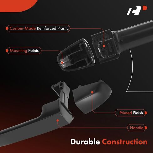 A-Premium Front Right Rear Left Rear Right Exterior Door Handle Compatible with Hyundai Elantra 2006-2010, Elantra 2011-2012 Hatchback, Smooth Black in Saudi Arabia