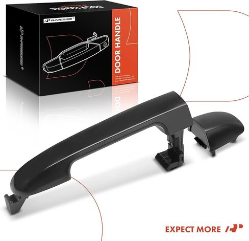 A-Premium Front Right Rear Left Rear Right Exterior Door Handle Compatible with Hyundai Elantra 2006-2010, Elantra 2011-2012 Hatchback, Smooth Black in Saudi Arabia