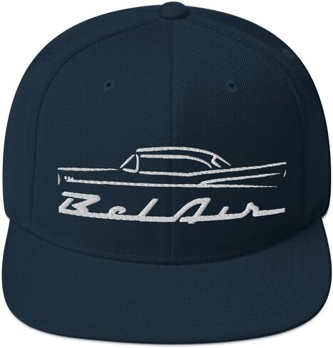 1957 تشيفي 57 بيلير بيل إير الخطوط العريضة العتيقة جامع سيارة Snapback قبعة مطرزة المفاجئة قابل للتعديل in Kuwait