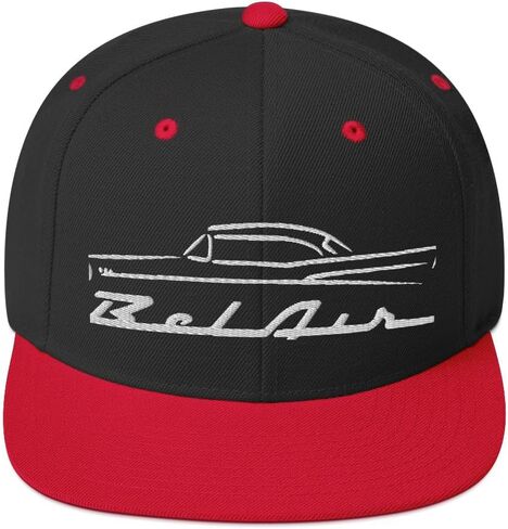 1957 تشيفي 57 بيلير بيل إير الخطوط العريضة العتيقة جامع سيارة Snapback قبعة مطرزة المفاجئة قابل للتعديل in Kuwait