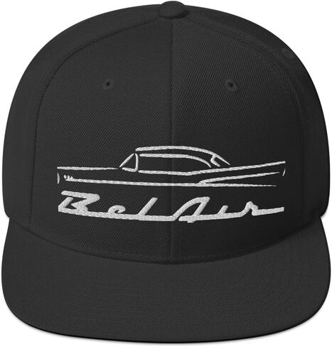 1957 تشيفي 57 بيلير بيل إير الخطوط العريضة العتيقة جامع سيارة Snapback قبعة مطرزة المفاجئة قابل للتعديل in Kuwait