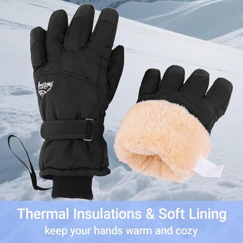 Men's Winter Ski Gloves -Windproof Anti-Slip with Fleece Lined Snowboard Gloves for Driving, Cycling, Outdoor Work in Saudi Arabia