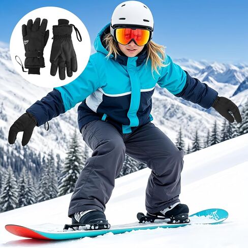 Men's Winter Ski Gloves -Windproof Anti-Slip with Fleece Lined Snowboard Gloves for Driving, Cycling, Outdoor Work in Saudi Arabia
