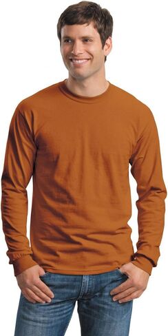 Cotton 6 oz. Long-Sleeve T-Shirt (G240) Texas Orange, M in Saudi Arabia