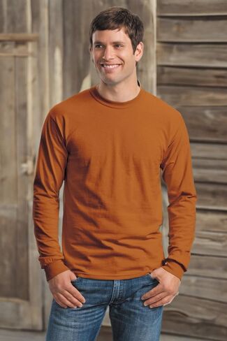 Cotton 6 oz. Long-Sleeve T-Shirt (G240) Texas Orange, M in Saudi Arabia