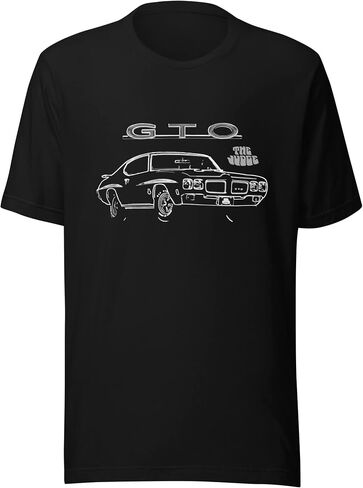 1970 GTO Judge RA IV Muscle Car Collector Cars Owner Short-Sleeve T-Shirt Black in Saudi Arabia