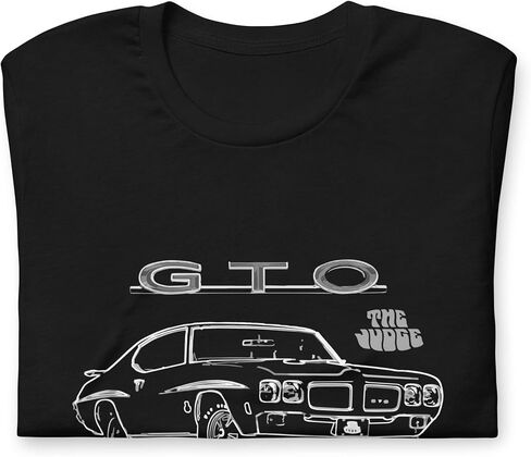 1970 GTO Judge RA IV Muscle Car Collector Cars Owner Short-Sleeve T-Shirt Black in Saudi Arabia