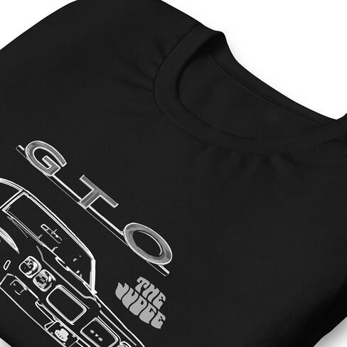 1970 GTO Judge RA IV Muscle Car Collector Cars Owner Short-Sleeve T-Shirt Black in Saudi Arabia