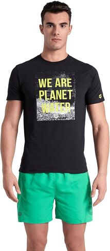 Arena Men's Solid Cotton Graphic Crew Neck Leisure T-Shirt Casual Or Athletic in Saudi Arabia